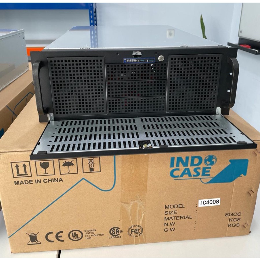 IC4008 - CASE RACKMOUNT 4U 8 BAYS HDD SATA 2 BAYS INTERNAL -INDOCASE NO PSU