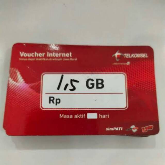 Voucer telkomsel 1,5gb