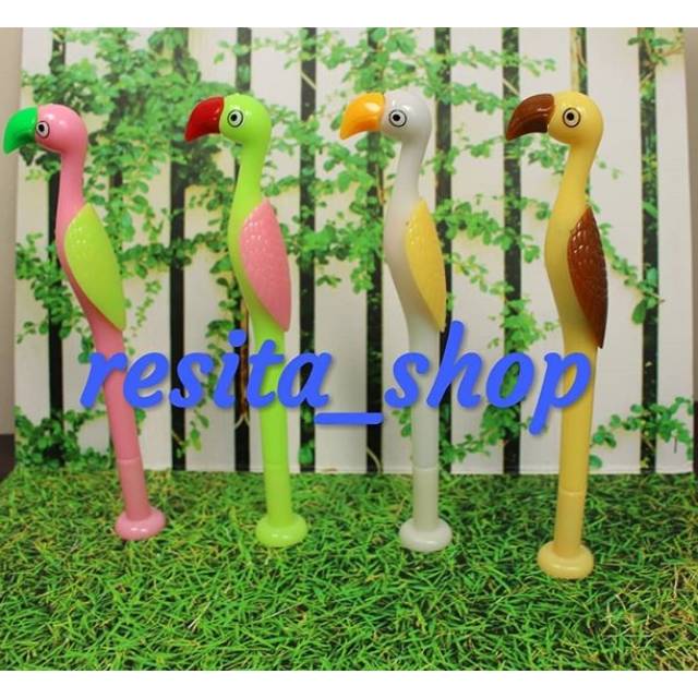 

Pulpen Unik Karakter Burung Bangau / Flamingo