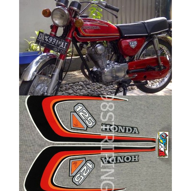 STIKER STRIPING LIS STANDAR ORI HONDA CB125  CB 125