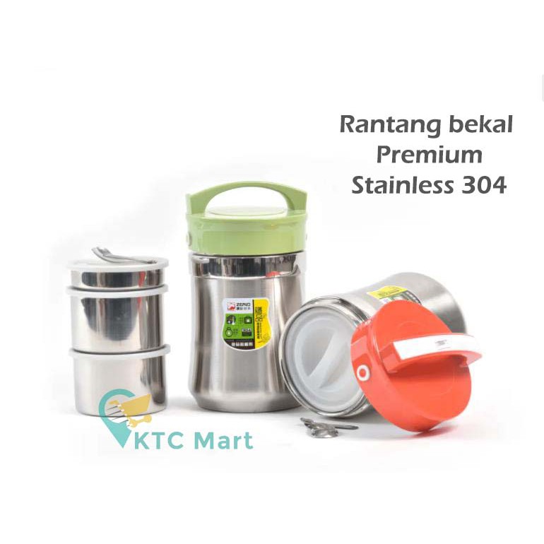 KTCmart - Rantang Bekal 2 L/ Rantang Makanan Stainless Steel/ PREMIUM