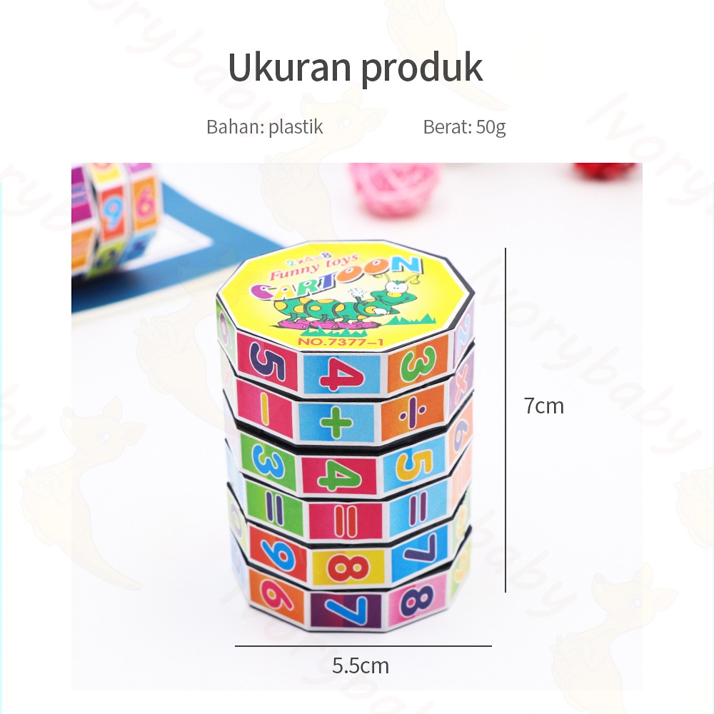 Ivorybaby Mainan anak puzzle rubik kubus digital mainan edukasi anak