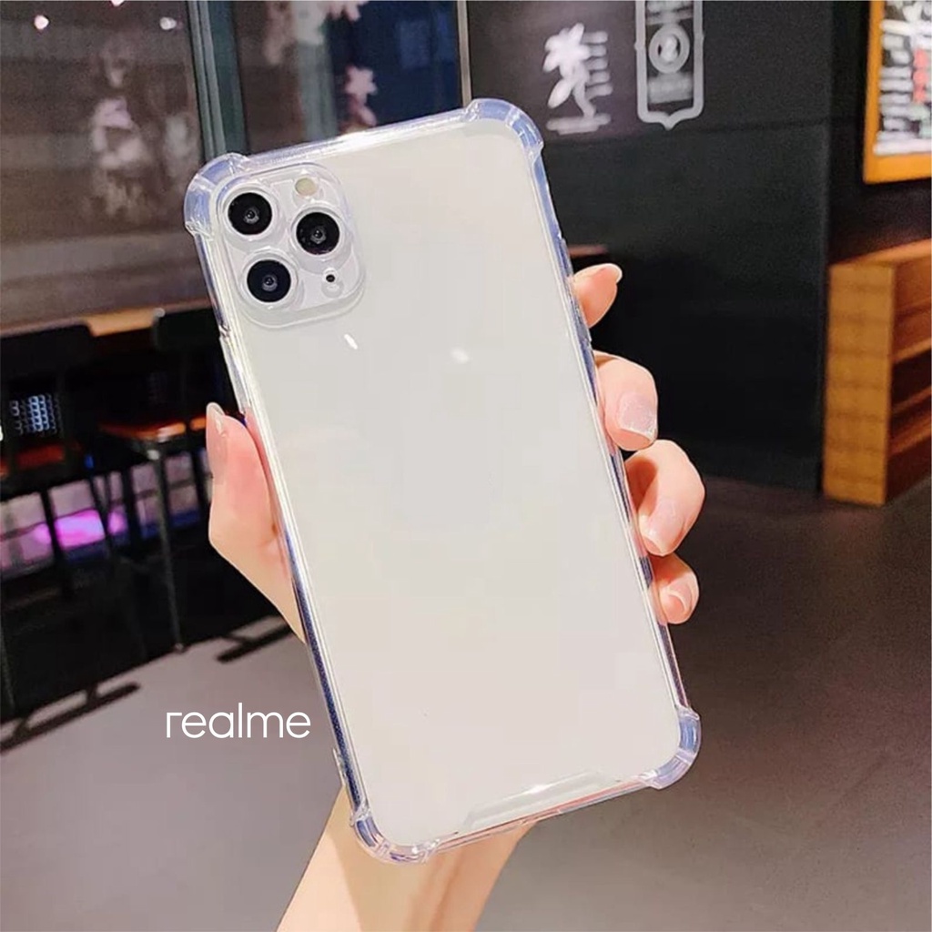 Case Realme Anti Crack 5 5i 6 7 7i 8 C2 C11 C12 C15 C17 C20 C21 C25 C25S C25Y C21Y C31 C3 Pro 2021 Bening