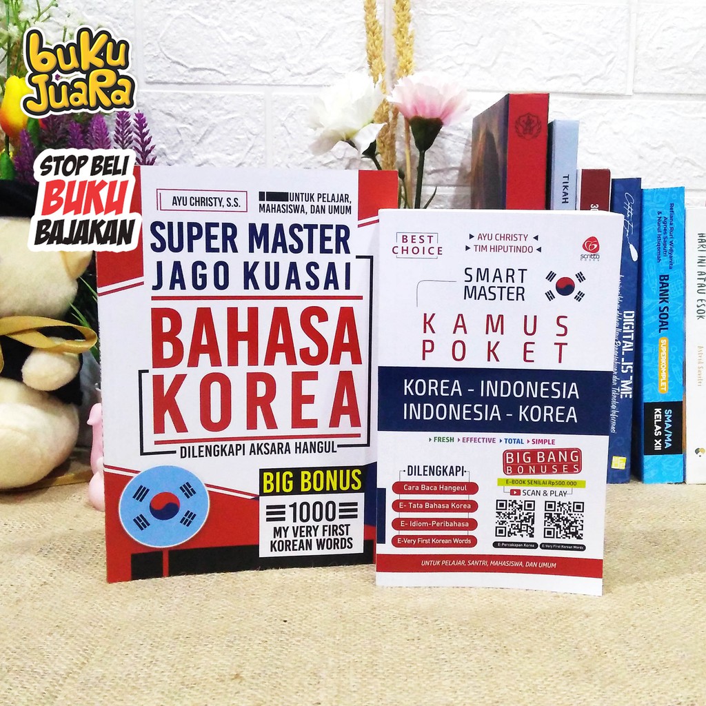 Jual PAKET 2 BUKU JAGO KUASAI BAHASA KOREA & KAMUS SUPER MASTER Cara