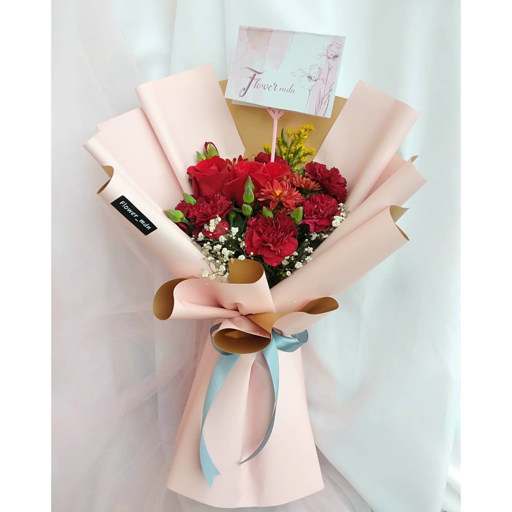 flower medan buket bunga asli pengantin wisuda snack boneka buket anniversary ulang tahun medan