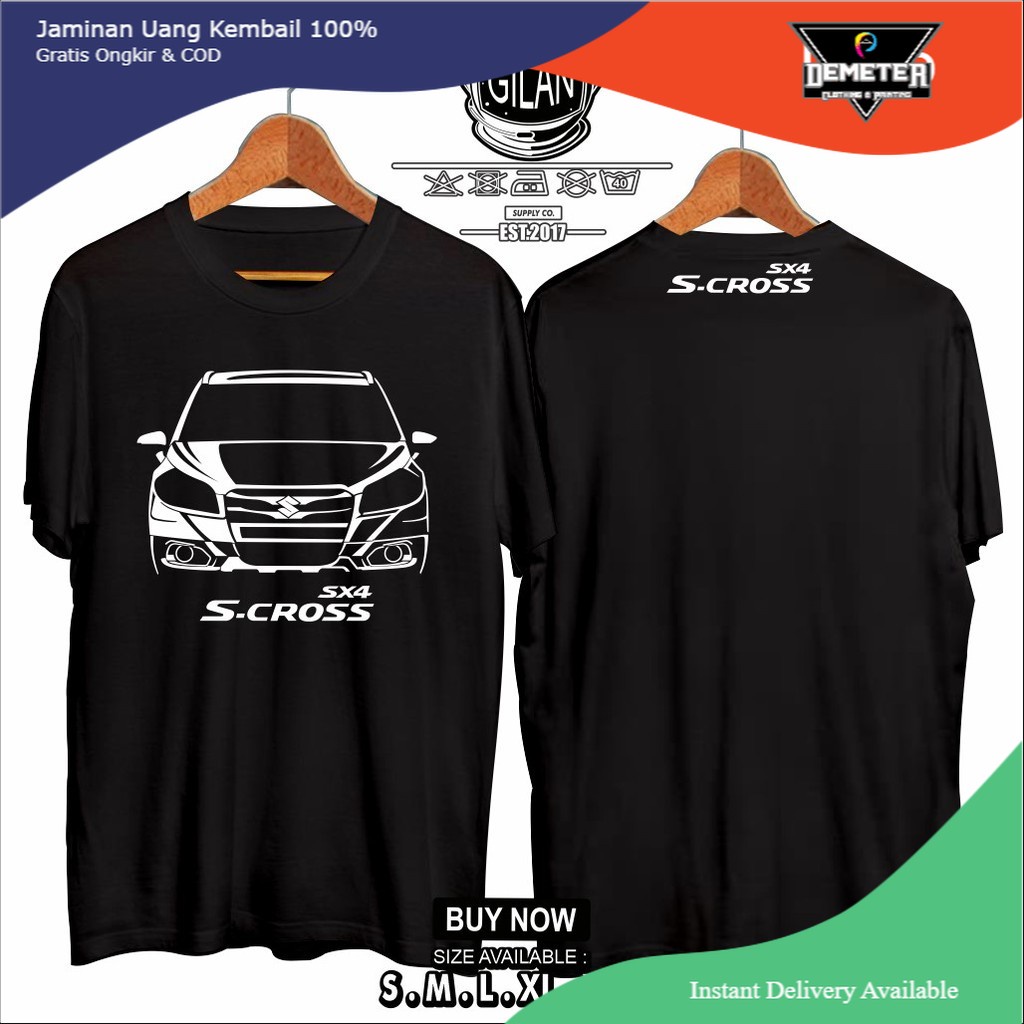 Kaos Baju Mobil SUZUKI SX4 S-CROSS Kaos Otomotif - DEMETER CLOTH