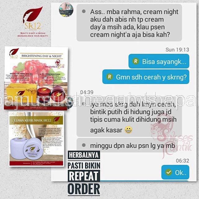 CREAM PENCERAH BRIGHTENING Cream SR12 / KRIM SPF SR 12 BPOM