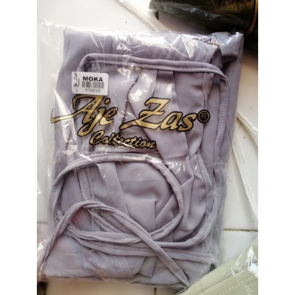 Khimar aje zas moka /moca best seller premium original aje zas-Grey