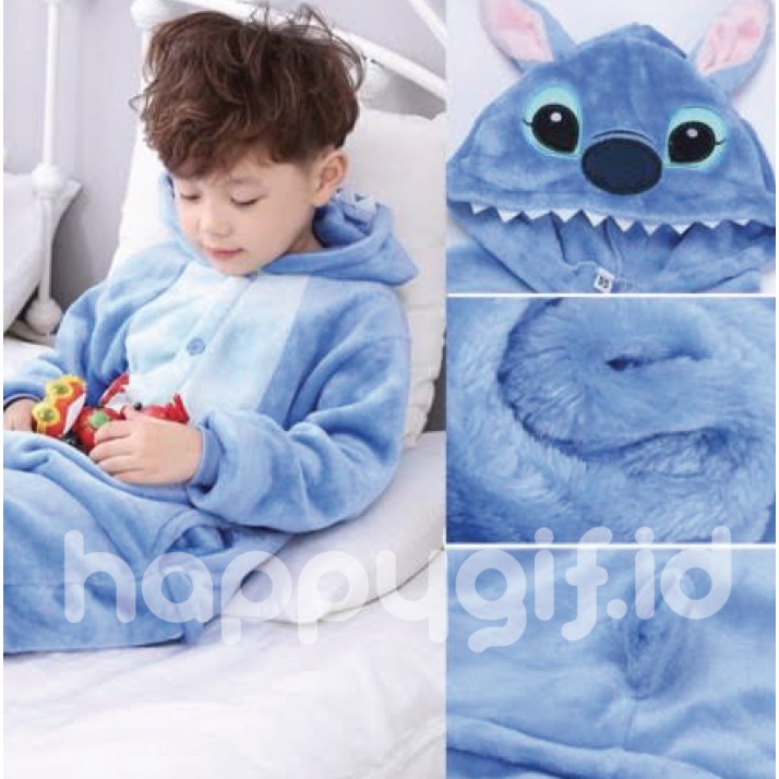 PIYAMA ONESIE KOSTUM BAJU KID ANAK DISNEY MICKEY STITCH WINNIE DLL