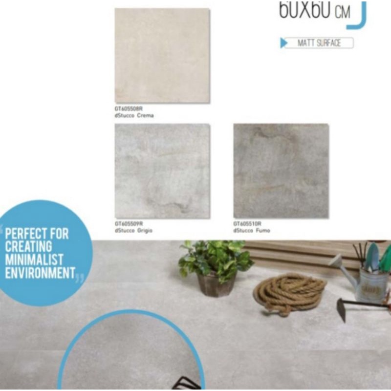 Roman Granit Motif Semen Ekspose 60x60/dStucco Grigio/Crema