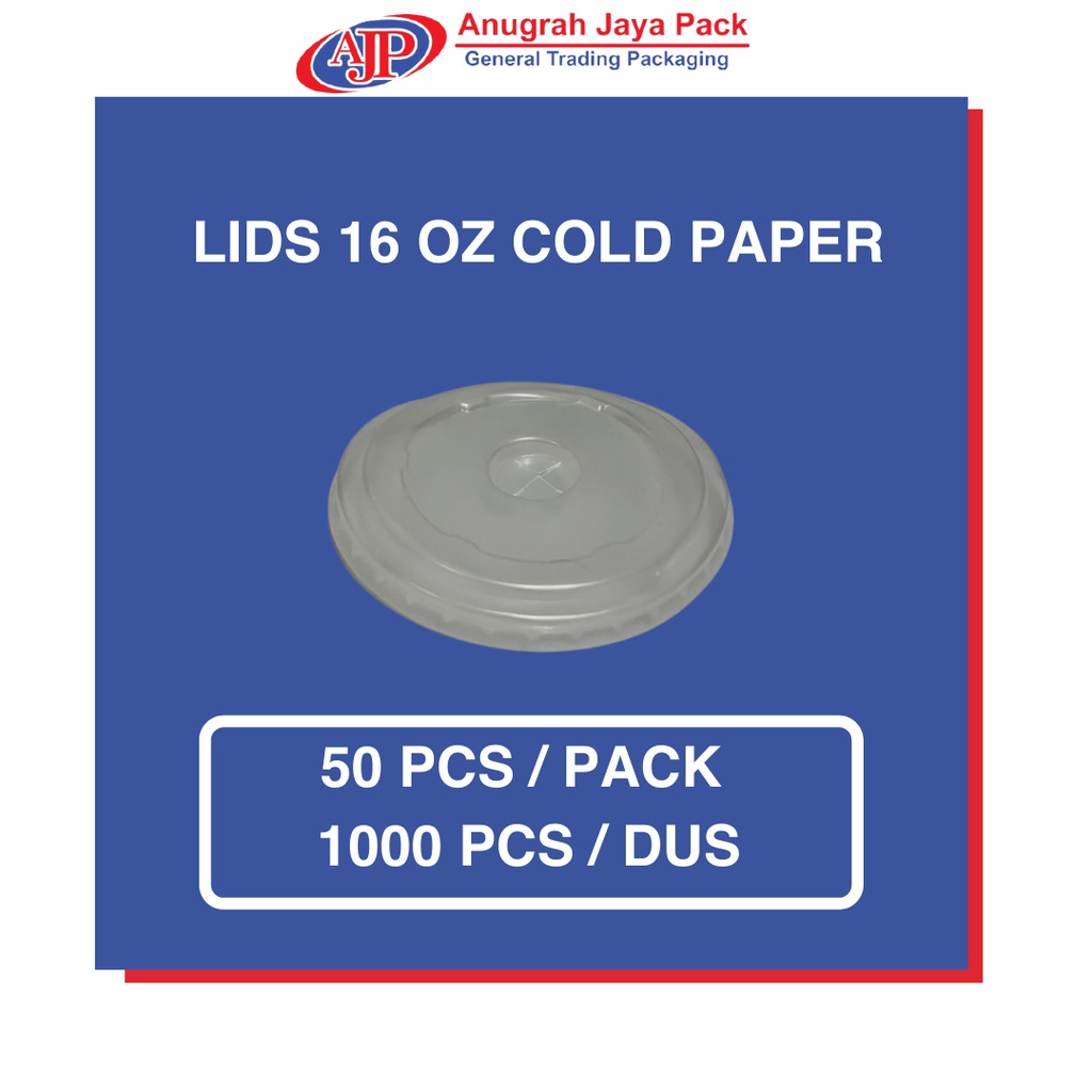 Lids 16 Oz Cold Paper / Tutup Paper Cup 16 Oz Cold
