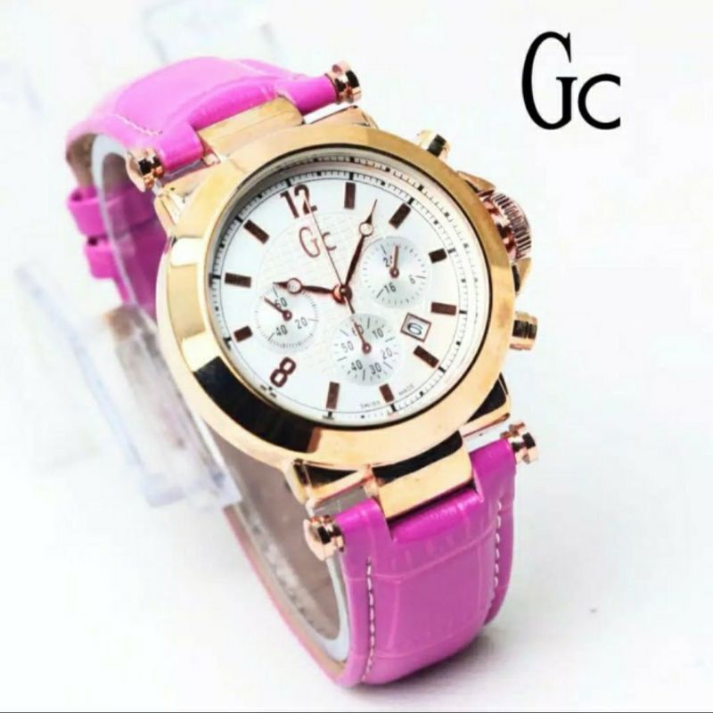 Jam Tangan Pria / Wanita GC Guess Collection Chrono Kulit Quartz Analog GC001 Import Premium GC001/ C1-5