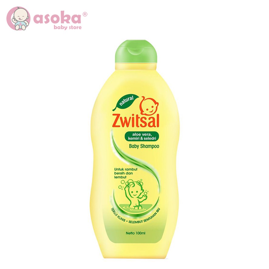 Zwitsal Natural Baby Shampoo Aloe Vera, Kemiri &amp; Seledri 100ml ASOKA