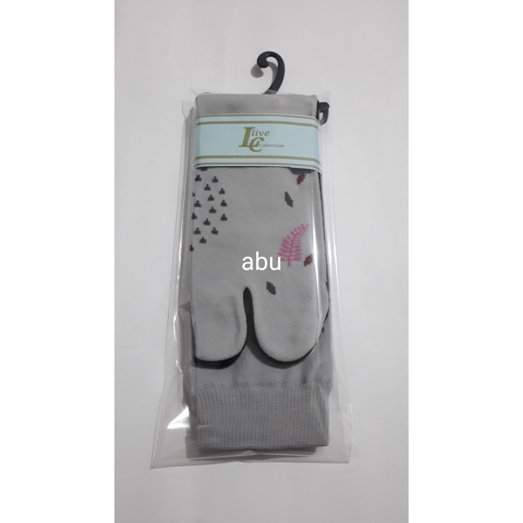kaoskaki jempol motif/kaos kaki muslimah-abu