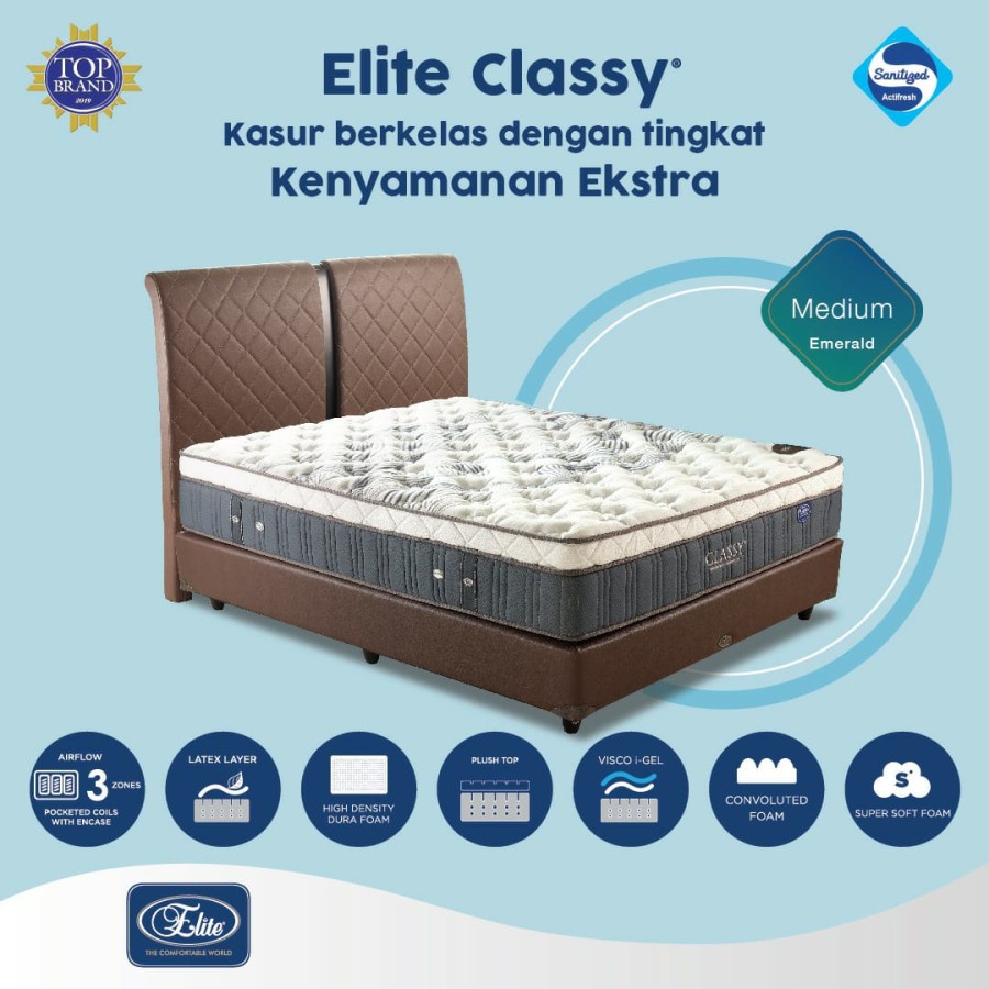 Full Set Matras ELITE Springbed Classy New Edition 180x200