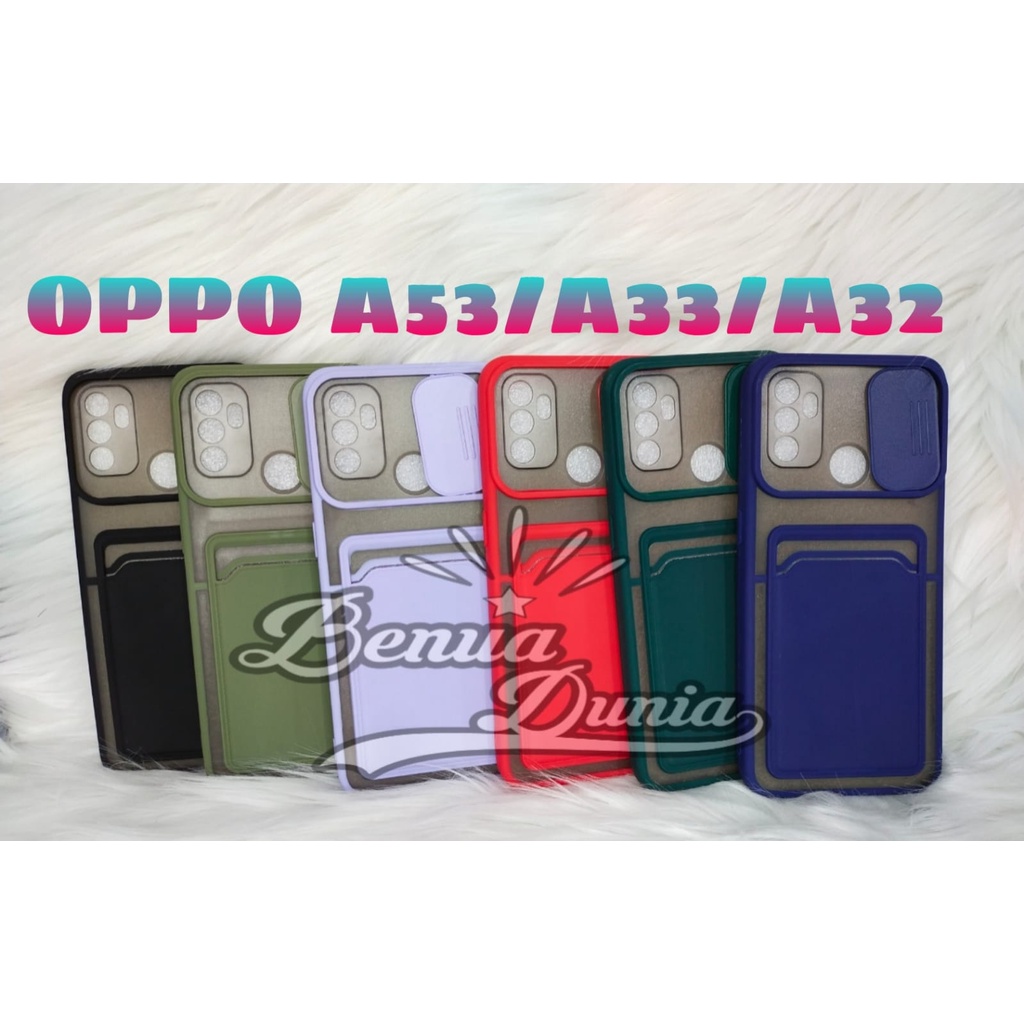 OPPO A53/A33/A32 -OPPO A52/A92 -OPPO A54/CASE SLEDING PLUS SLOT CARD PELINDUNG KAMERA OPPO A53/A33/A32 -OPPO A52/A92 -OPPO A54 - BD