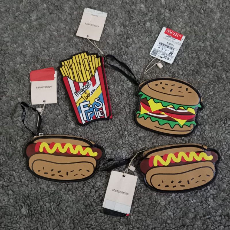 Pull&Bear Dompet Koin Hamburger Hotdog French Fries