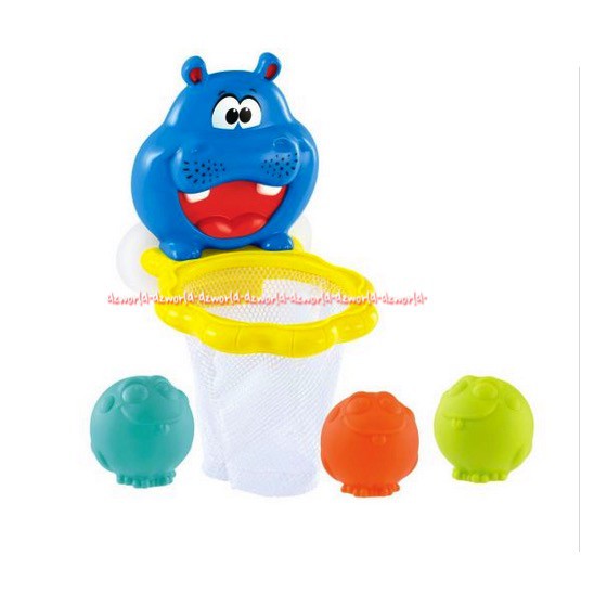 ELC Hoop And Dunk Hippo Mainan Lempar Bola Saat Mandi Kudanil