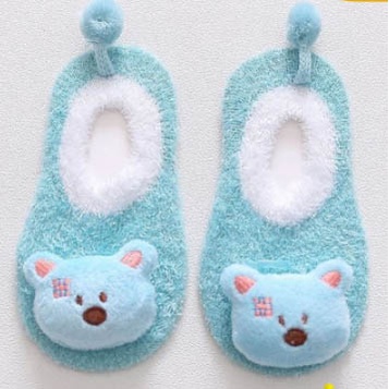 Sepatu Prewalker Kaos Kaki Korea Anak Bayi Kaos Kaki Bulu Lembut Motif Animal Baby Socks