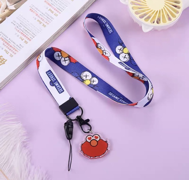 [ vhieshop ] Tali Lanyard hp Gantungan  SEsame Street Hp tali gantungan flashdisk Gantungan ID Card