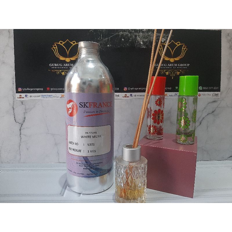 Bibit parfum murni White musk SK france searah white musk body kemasan ecer 100gr, Bibit parfum body