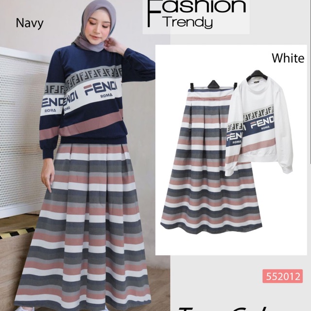 SETELLAN ROK FENDI GRADASI by Extu