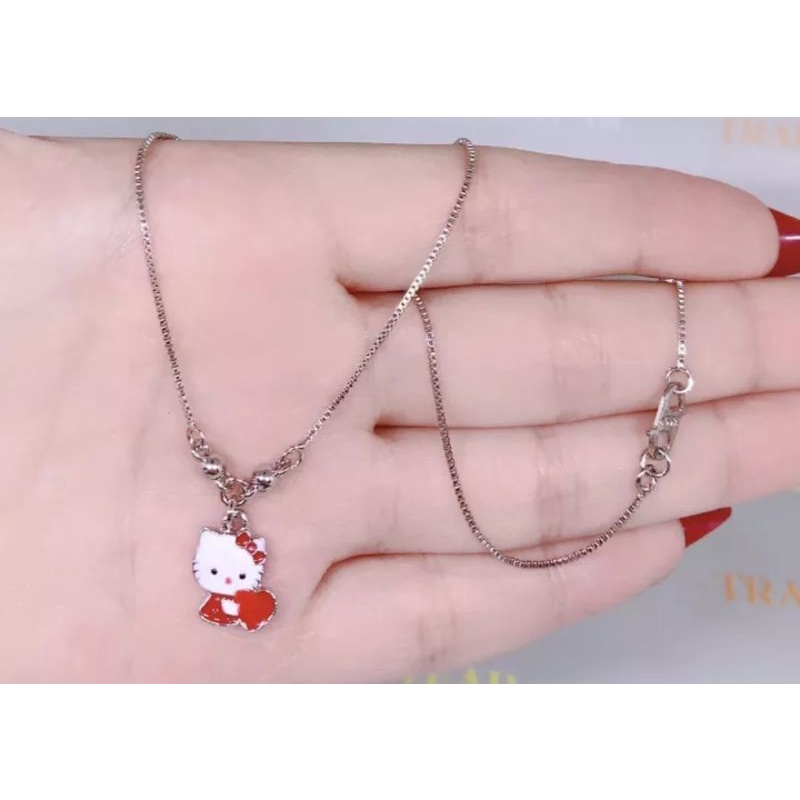 Xuping Kalung Cantik Anak Perempuan Liontin Kitty - Kalung Xuping Silver 06