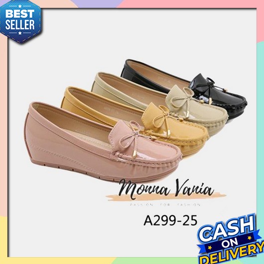 Wedges Sandal Wejes Sepatu Widges Hak Tinggi Wanita Kondangan Kerja By Warda GV44 Monna Vania - [4 W