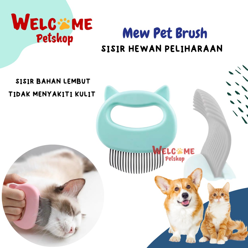 Mew Pet Brush Sikat Sisir Bulu Kucing Anjing Kelinci Comb