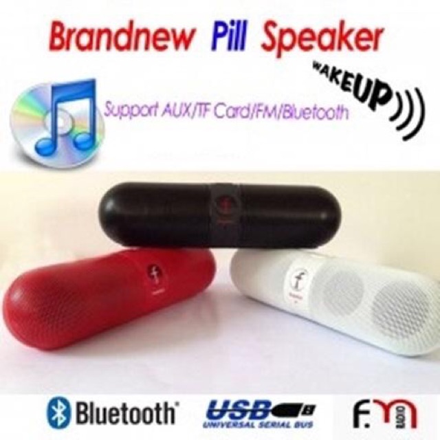 Speaker Bluetooth Beats PILLs Dr Dree USB MP3 Radio Suara JERNIH BAGUS Audio BLuetooth Speaker Good