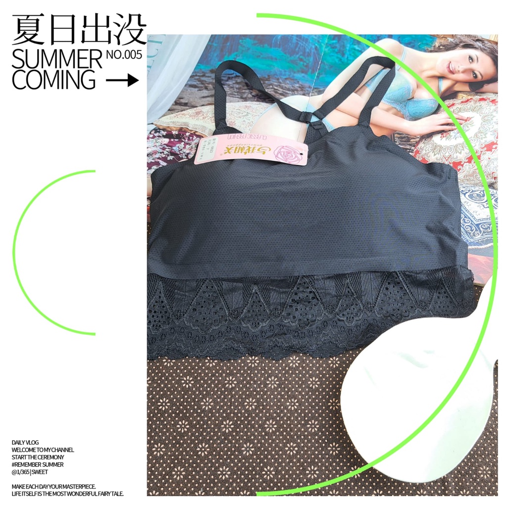 Bra / BH Wanita Import Seri 6622- Busa Sedang, tidak ada  Kawat, Bahan Halus