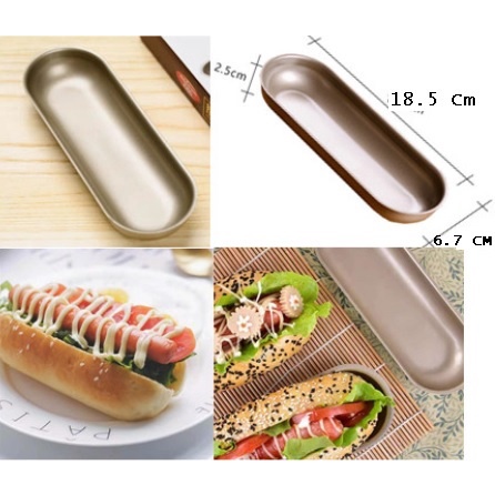 LOYANG HOTDOG OVAL Carbon Steel Non Stick GOLD