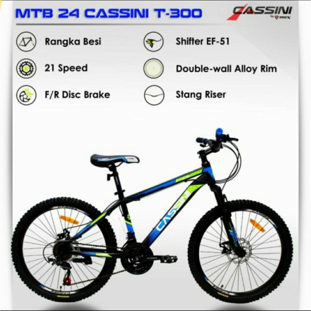 Sepeda Gunung MTB Cassini by Trex 24 inch 21 Speed Termurah SNI-1
