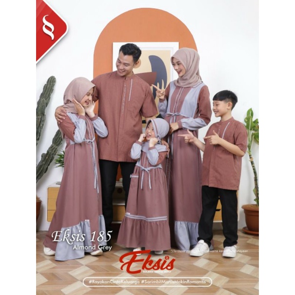 Seply Eksis 185 Almond Grey Meyra 60 Kaseo 147 Selia 97 Kliko 107 Baju Muslim Sarimbit Keluarga Family Series Terbaru