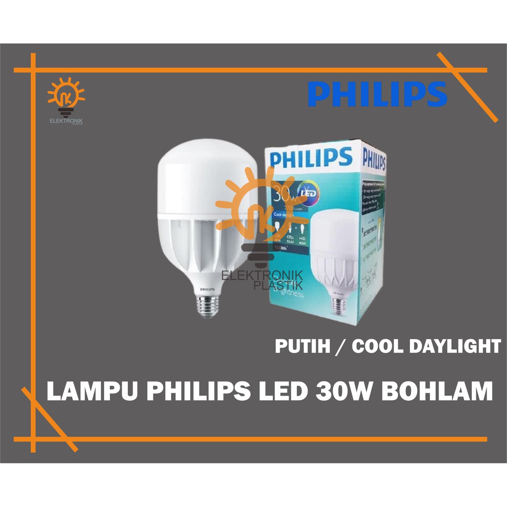 lampu led philips 30 watt bohlam 30w   philips putih 30 w bulb led 30watt
