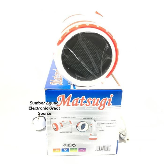 Matsugi MG6607 Senter Cas  Tenaga Surya Solar Lampu Cahaya Lampu Meja