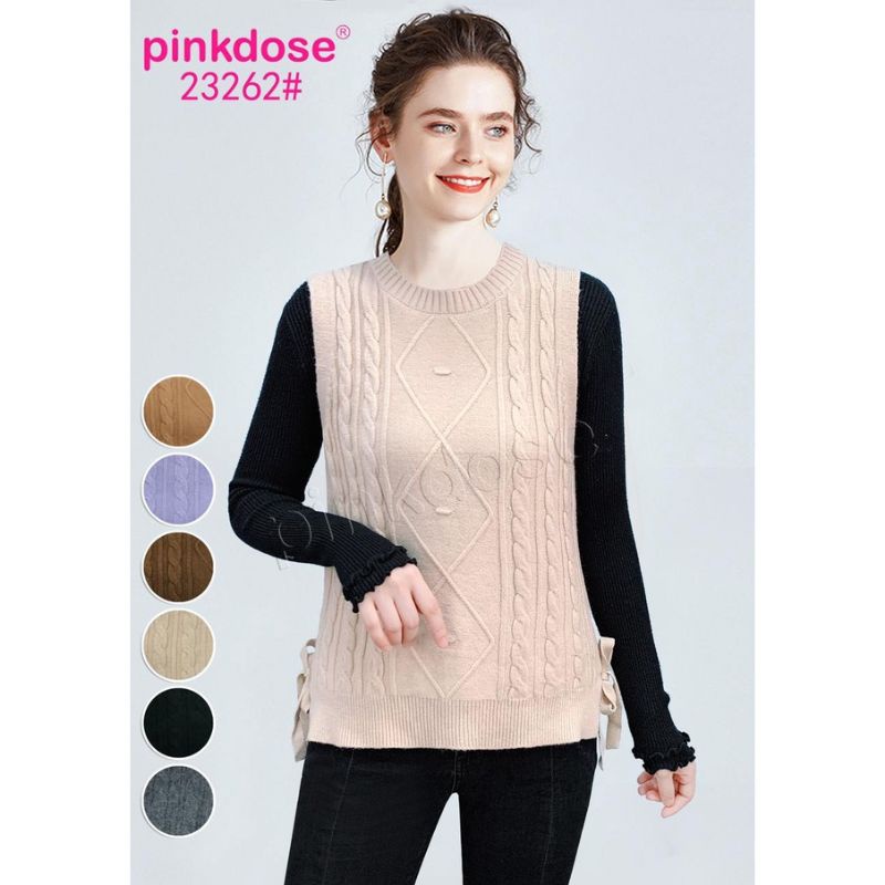 Vest Rajut Pinkdose 23262 / Rompi Rajut Pinkdose