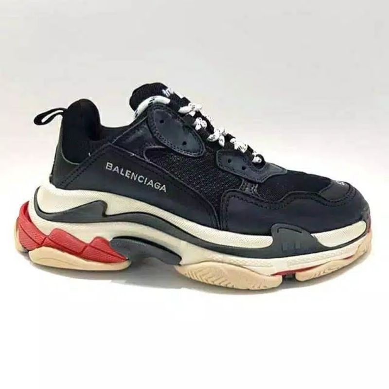 black and red triple s