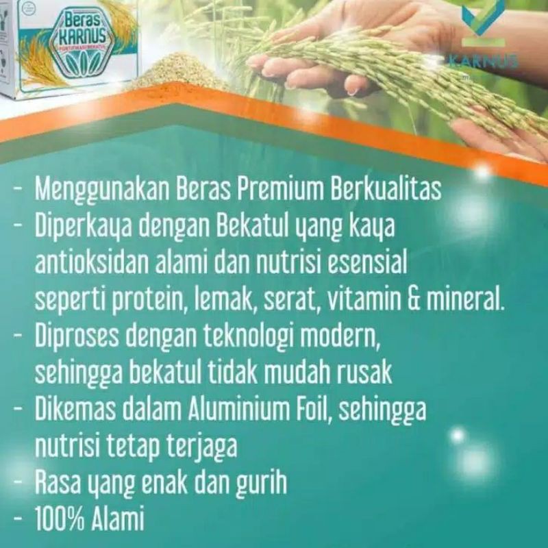 Beras Karnus 500gram Beras Bekatul Obat Diabetes Kolesterol Herbal Organik