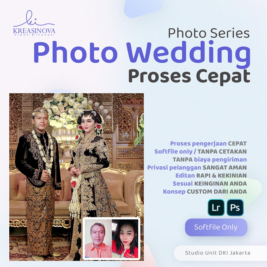 Jasa edit foto pengantin - edit wajah