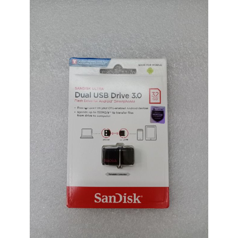 SANDISK FLASDISK 130MG UTRA DUA DRIVE USB 3.0 32GB / USB OTG