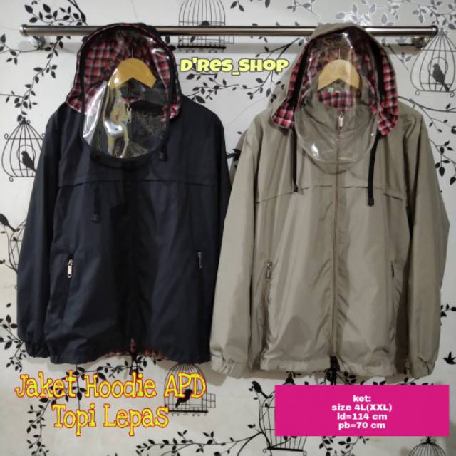 Jaket Face Shield APD  terlaris XXL(4L) ld 120 cm/ld130 cm)/jaket tameng