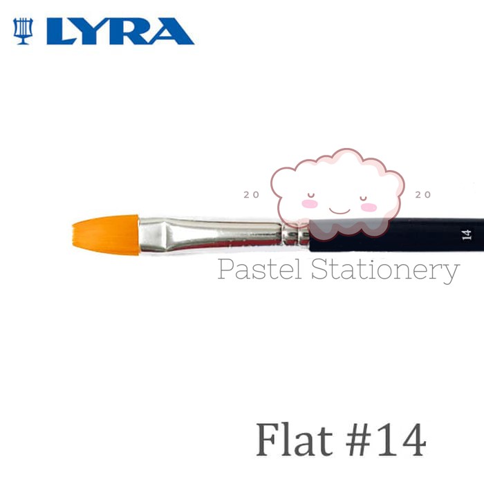 

Kuas Lukis Lyra Flat No. 14 - Kuas Lyra Datar - Taklon Art Brush Lyra