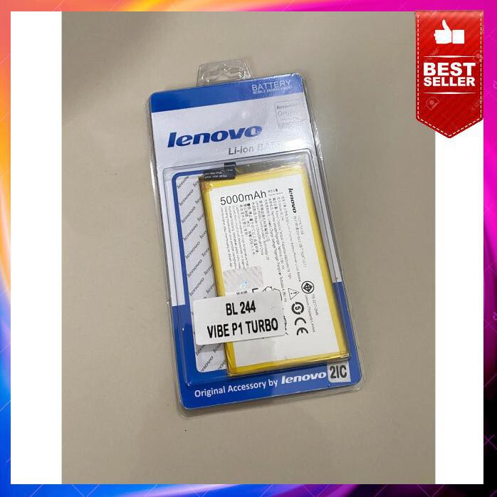 Acc Hp Baterai Lenovo Vibe P1 Turbo P1A42 Bl244 Bl 244 Original Baterai