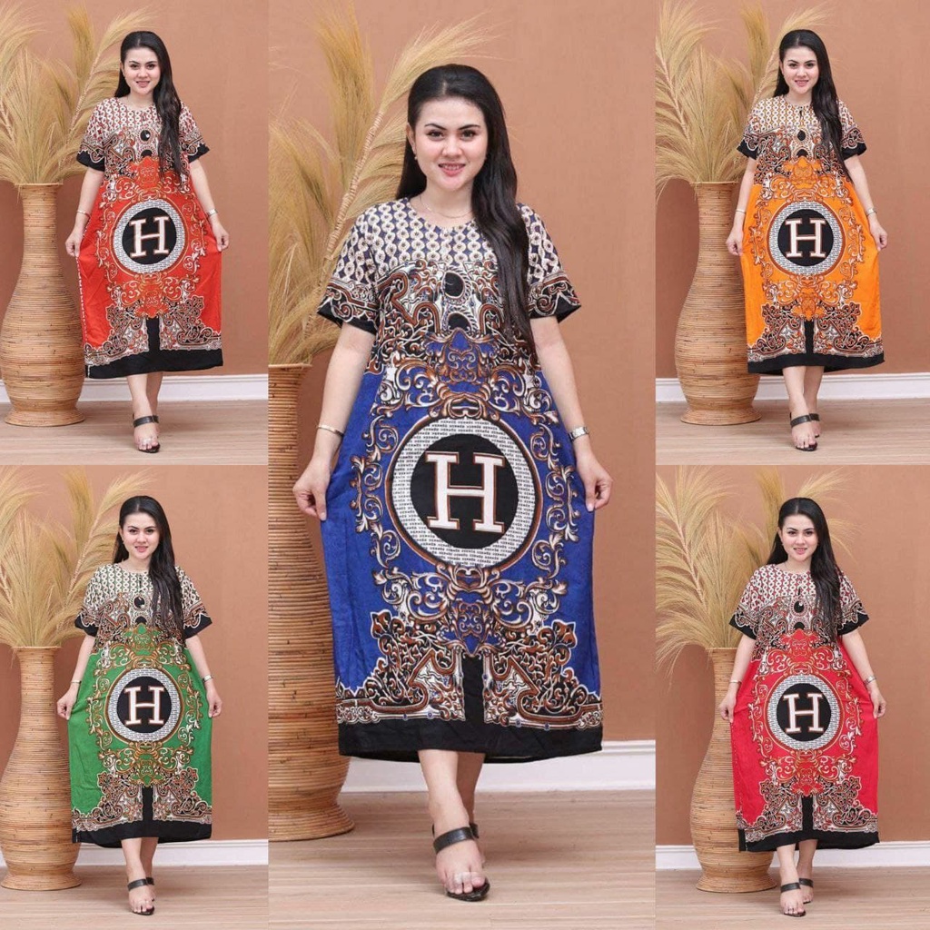 Daster Batik Prass - Motif Abstrak - Leher Kancing - Busui - Bumil - Centini Hitput-5