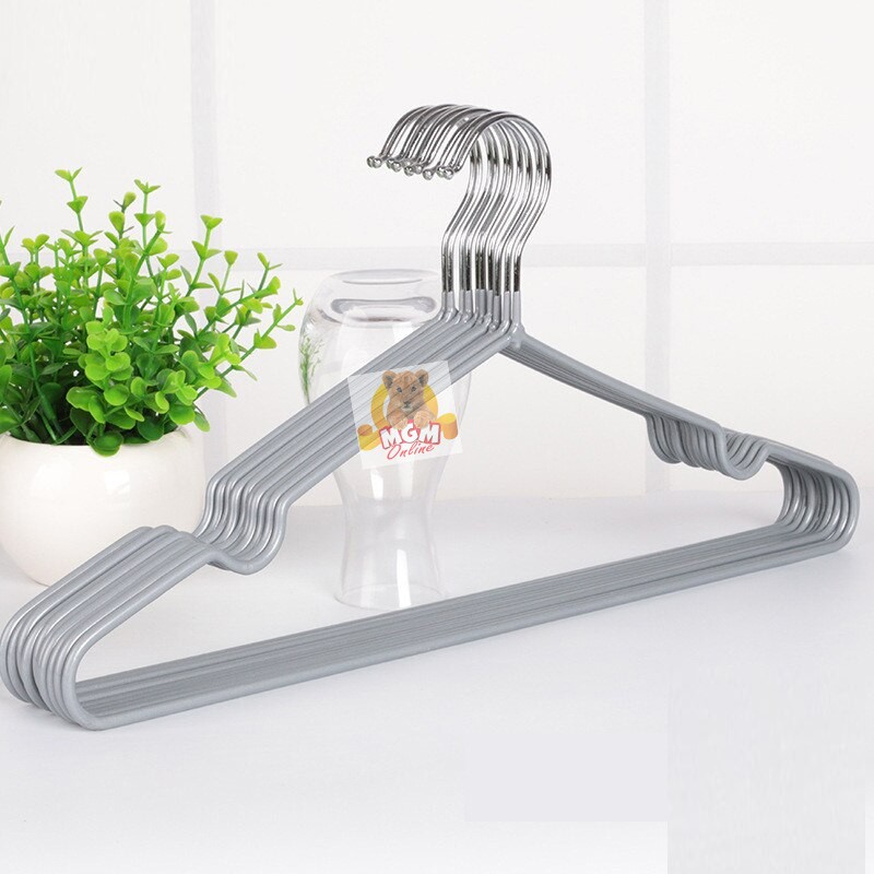 Gantungan Baju Stainless Tebal 3MM Anti Slip Hanger Warna 1PC