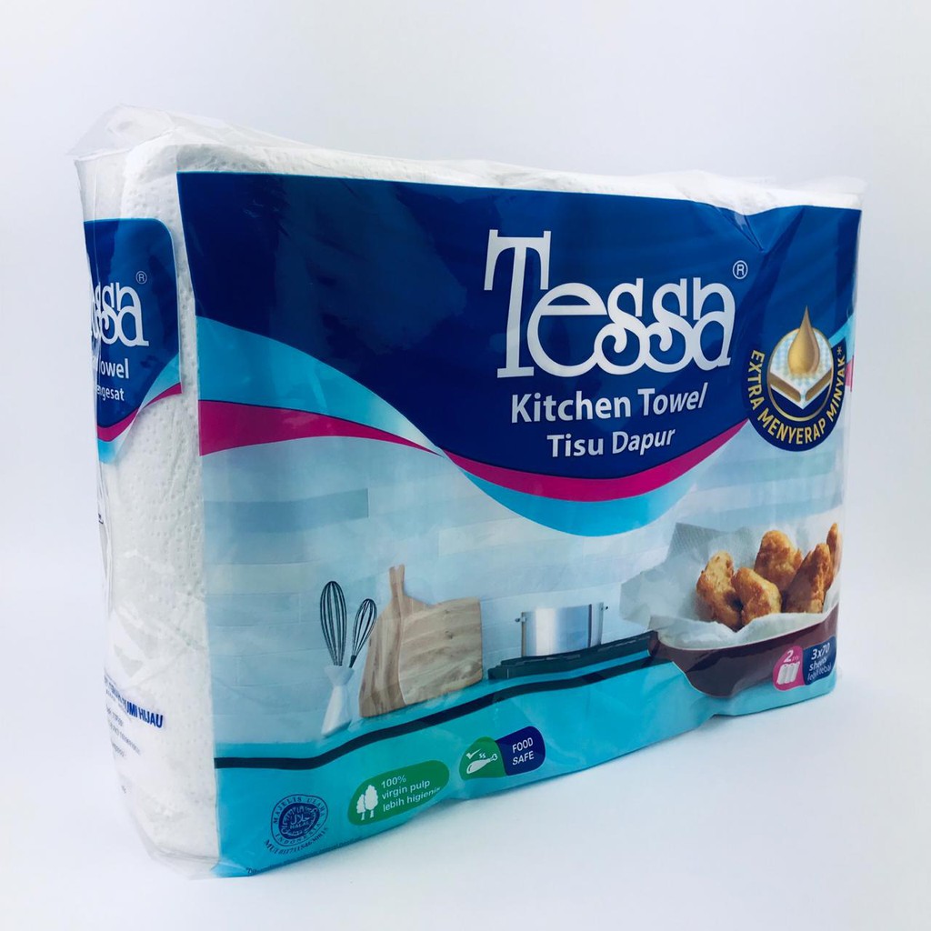 Tessa * Kitchen Towel * Tisu dapur * 3 X 70 sheets 2 ply