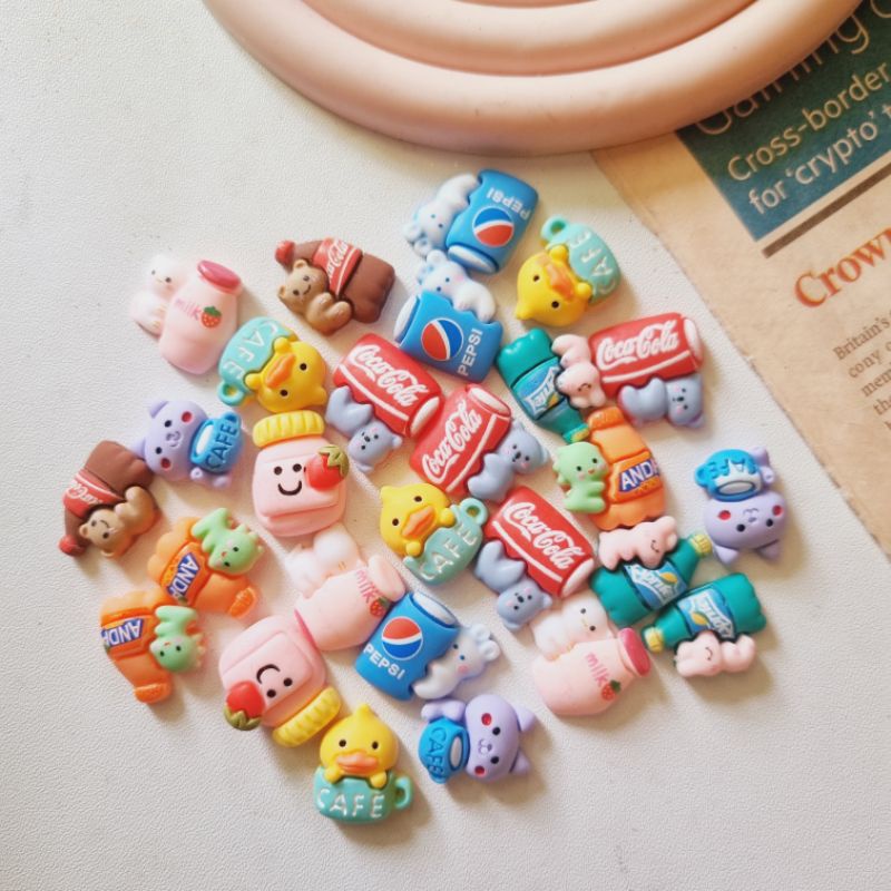 Clay Resin Karakter Drink Ornamen Clay karakter Clay Resin Karakter Clay Premium