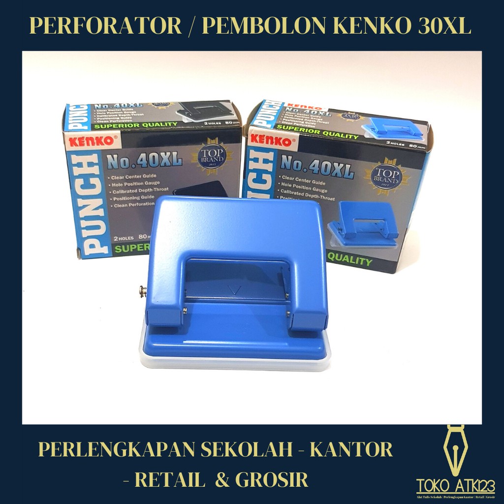 Perforator / Pembolong Kertas / Plong-plongan Merk Kenko No. 40XL