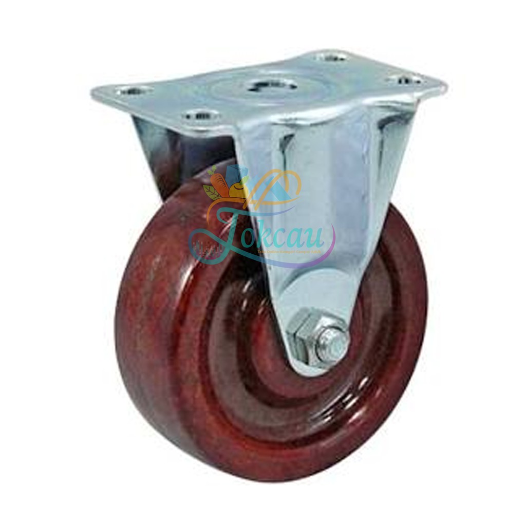 Roda Caster Troli / Trolly Pneulic Tahan Panas 3 Inch Mati ( Fixed ) HAMMER